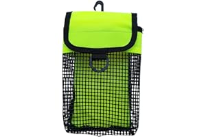 perfk Small Mesh Bag with Hook Waist Bag Belt Bag for Scuba Diving Reel Diving Buoy Signal Buoy Marker Buoy Holder