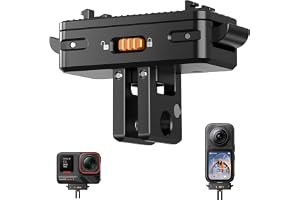 AMAZEAR magnetisk hållare för Insta360 X6/X5/X4 Air, magnetisk snabbväxlingshållare för Insta 360 x 5 tillbehör Ace Pro 2 QR-adapter aluminium med 1/4 tum – 20 tråd, Go-Pro-gränssnitt, metallstruktur