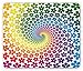 Produktbild BAOQIN Mouse Pad,Colorful Mouse Pad, Hippie Style Spiral Flower Petal Background in Rainbow Tones Twist Illustration, Standard Size Rectangle Non-Slip Rubber Mousepad, Multicolor