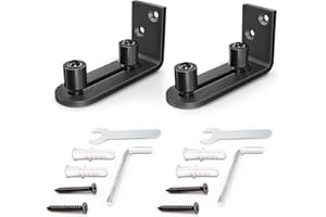 TANGHSE 2 Pack Sliding Door Floor Guide - Carbon Steel Sliding Barn Door Floor Guides Kit Adjustable, Flush Sliding Door Track, Wall Mount Stay Roller Sliding for Sliding Doors Different Sizes, Protect Floor