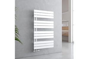 EMKE SFTR1060X1W-ADR Radiatore da Bagno, Bianco, 1041x600 mm