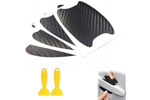 CMUYKIBU Film de protection de poignée de porte de voiture en carbone,lot de 4 films de protection de peinture universels,film de protection de peinture de protection de peinture autocollant bleu