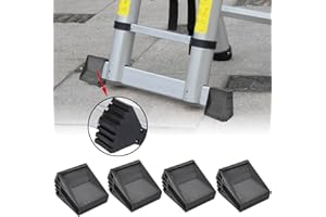BUZIFU 4 Pezzi Piedini per Scaletta Piedini Antiscivolo per Scale Piedini di Ricambio per Scala Protettiva Piedi di Scale Piedini in Plastico Universali per Scala di Estensione e Scale Pieghevoli