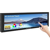 8,8 Zoll Mini Touchscreen Monitor - 1920x480 IPS Display Mit HDMI & USB-C Für Raspberry Pi