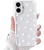 NITITOP Coque Pour IPhone 15 Pro Max Transparente Mignon 3D Nœud Pour Femmes Filles Paillettes Brillant Perle Design Scintillant Protection Antichoc Étui - Blanc