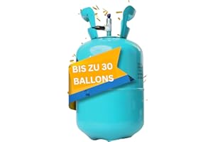 Brogaz Ballongas [für 30 Luftballons]– Helium Balloon Gas für bis zu [30 Luftballons] – Ballongas - Helium Gasflasche klein inkl. STAHLMANN ® Informationsblatt