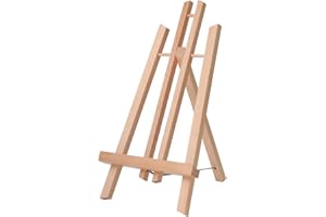 TOUROCMONT Tischstaffelei aus Buchenholz 40 cm hoch Staffelei Holzstaffelei Mini Staffelei Kinder Klappbar Und Höhenverstellbar