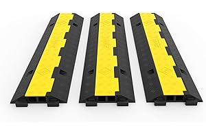 Happybuy Gummi-Kabelschutz Rampe Speed Bumps 2-Channel 3Pack