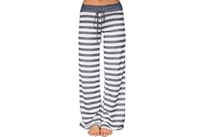 MISSMAO Pantalons Large Femme Mi-Taille Pantalon Coton Imprimé Fleurie avec Cordon Micro-élastique Décontracté élégant pour Différentes Formes de Corps