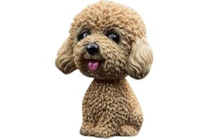 ornithologist chien qui hoche la tête en peluche pour voiture - Jouet à tête branlante pour tableau bord - 9,5 x 6 cm