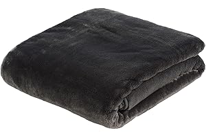 Gözze - Premium Cashmere-Feeling Wohn- und Kuscheldecke, 500 g/m², 180 x 220 cm - Anthrazit