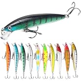 Valkyrie 10 Adet 10cm 9gr Minnow Sahte Olta Yem Seti Rapala 1m Derinlik 10 Farklı Renk Karbon &Ccedil;elik İğne