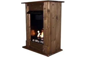 KAMINBAU MIERZWA Chimenea de gel y bioetanol, modelo Venezia Premium, 9 colores (roble)