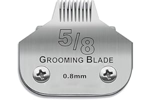 BESTBOMG - Cuchilla de repuesto para aseo de perros, compatible con las series Heiniger/Moser Max45/Andis/Oster A5 para perros, tamaño 5/8 1/32"(0,8 mm)