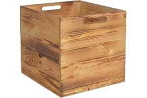CHICCIE Kallax Holzkiste Karl - Einzelkiste Aufbewahrungsbox 33x38x33cm Aufbewahrungskorb Holzbox Holz Regal