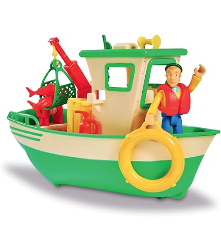 Sam Le Pompier – Bateau Neptune Avec Figurine Elvis – Flotte Sur L'Eau – 17 Cm – Jouet Enfant 3 Ans Et Sam Le Pompier – Bateau Neptune Avec Figurine Elvis – Flotte Sur L'Eau – 17 Cm – Jouet Enfant 3 Ans Et