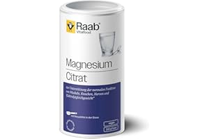 ‎RAAB VITALFOOD Raab Vitalfood® Magnesiumcitrat Pulver (340 g) - 100% Magnesiumcitrat ohne Zusätze, gut zu dosieren, ideal für Sportler - für Muskeln, Nerven, Elektrolyt-Haushalt - laborgeprüft, vegan