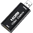 Tobo HDMI Video Capture Cards, HDMI to USB 2.0, HDMI Capture Device 1080p60, Record via DSLR Camcorder for High Definition Acquisition, Live Broadcasting and More, Game Capture Card USB-2.0-(TD-813HVC-004)