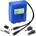 FREEDOH DC 12V lithium Battery Pack, 10AH 12Ah 15AH 20AH 30AH Rechargeable Li-ion Battery Pack, Powerful portable Polymer Lithium Battery, Suitable for 12V power supply equipment,12v 6ah