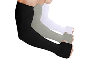 beister 3/6 Pairs UV Cooling Arm Sleeves Sun Protection Unisex for Sports, Cycling, Golf, Running