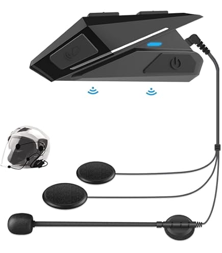 Interfono Bluetooth Per Casco Moto - Auricolare 500m Con Radio FM E Luce RGB