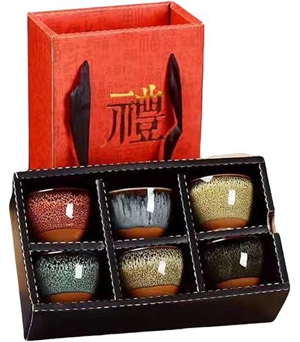 Japanese Lucky Cat Tea Set | Maneki Neko Ceramic Teapot With 2 Cups & Infuser | Red Scarf Design