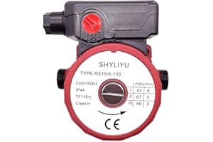 SHYLIYU Pompa di Circolazione Aumento Pressione Domestica per Acqua Calda, Caldaia, Giardino, Doccia, Stagno, Fontana - 46/67/93W 3000l/H Regolazione a Tre Velocità