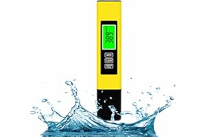 ARCHER LIFE HALL TDS Meter Digital Water Quality Tester,EC Meter & Temperature Meter 4 in 1,for Ro-Rodi System Drinking Water,Water Quality Tester 0-9990 PPM Measuring Range,1 PPM Increments（Yellow）