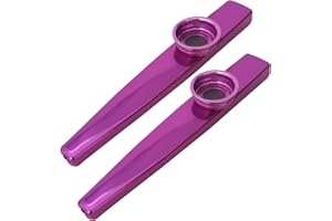 EAPEY Kazoos Gazoo 2 Pack Metal Kazoo Instrument Cazoo 5pcs Membrane-Instrumental Accompaniment-Purple