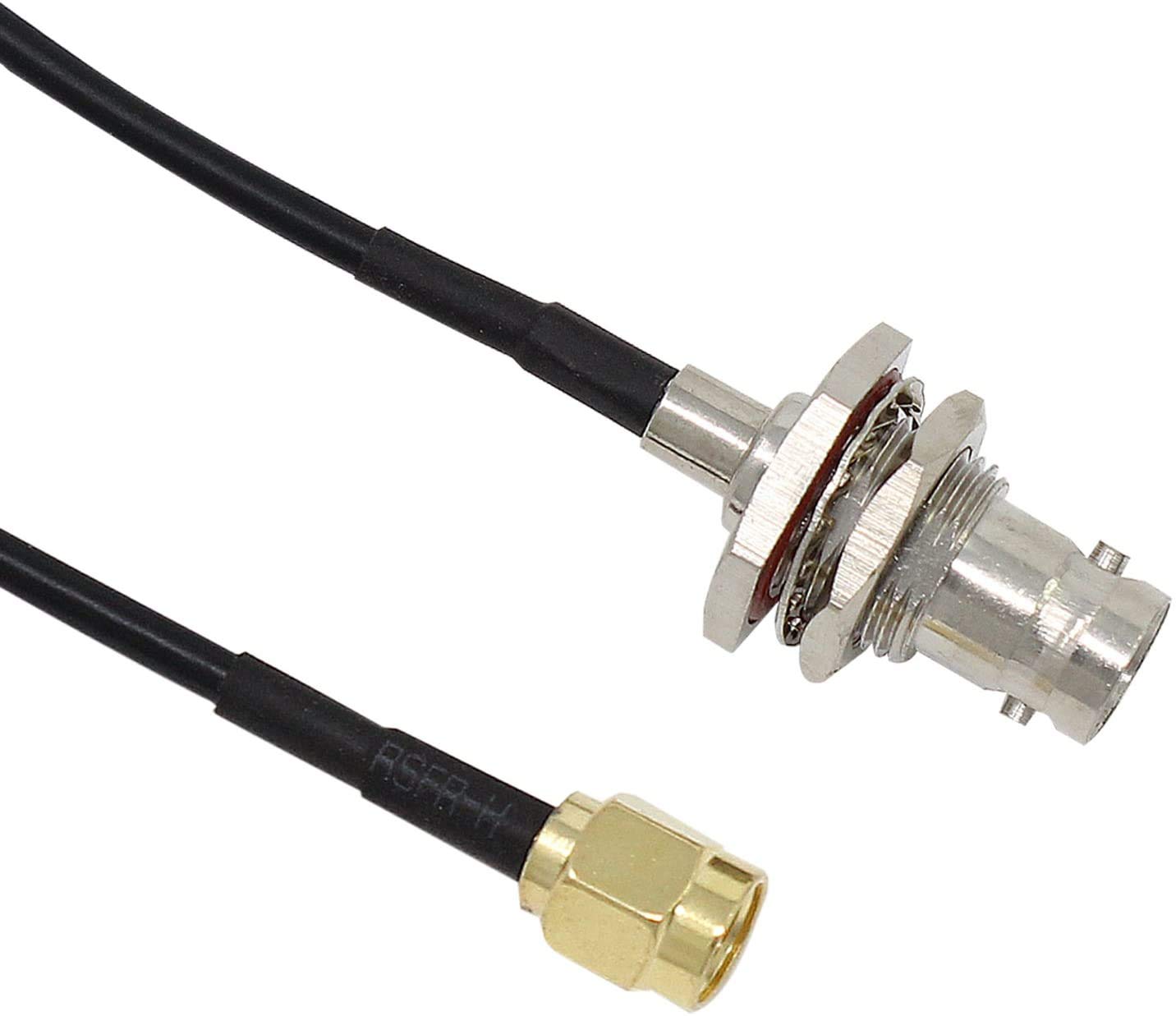 3AN Telecom SMA Male to BNC Female Plug Antenna Cable Pigtail Cable(30CM) 1 PCS(Black)