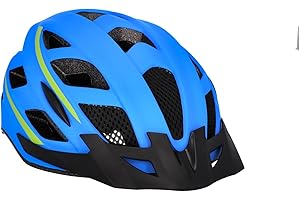 Fischer Urban - Casco de Ciclismo para Adultos, Anillo Interior Ajustable e Iluminado, Sello de Prueba ecológico Ökotest, Carcasa Interior EPS, Unisex Adulto, Color Color Azul., tamaño S/M 55-59
