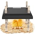 10"x10" Chick Brooder Heating Plate - Chick incubator heating lamp - Adjustable Height - MAX heating temperature 55 ℃/131 ° F Suitable for 15 chicks (Dark British Standard)