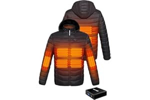 ANTARCTICA GEAR - Giacca riscaldante leggera con power bank 12V/5A, cappotto invernale 6 zone per uomo e donna