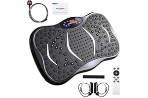 Blendra Vibration Plate,Vibration Plate Exercise Machine 5 Modes Full Body,120 Adjustable Speeds Built-in Bluetooth Vibrating Plate for lymphatic drainage & weight loss (Black)