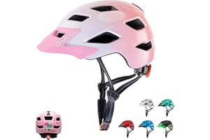 Kids Bike Helmet, OnBros Kid Helmets For Ages 5-8-11-14 Years Boys and Girls, Bicycle Helmets Kids With Visor Adjustable, Bicycle Scooter Skating Cycle Helmet
