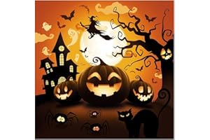 12 SERVIETTES PAPIER ÉPOUVANTE 33CM ORANGE - Décoration spécial Halloween - Thème(s) :