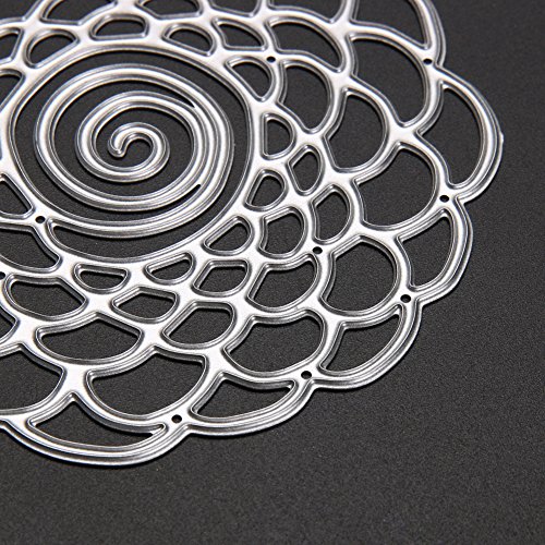 Demiawaking 1Pcs Blume Schneiden Schablonen DIY Sammelalbum Dekor Papier Karten, Metall Buchzeichen , Metall Lesezeichen als Geschenk fuer Freunde - 3