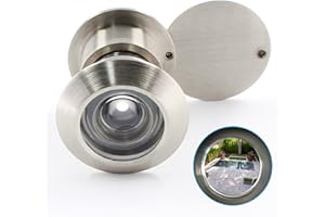 Cionyce Security Door Viewer, 200 Degree Door Viewer, Large Front Door Viewer with Heavy Duty Privacy Cover for 1.9-2.5 Inch Doors, Satin Nickel Peep Holes for Home and Office