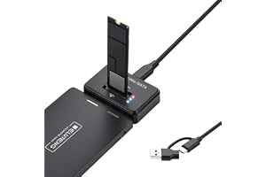 ELUTENG M.2 NVMe SSD-dockningsstation, 10 Gbps USB 3.1 Gen2 dockningsstation för hårddisk, M.2 NGFF till SATA-adapter med dub
