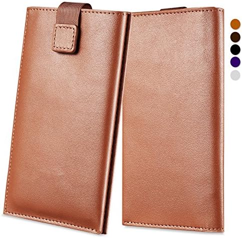 Genuine Leather Wallet Pouch Sleeve Case Cover 5.8 inch For iPhone X iPhone 8 Plus iPhone 7 Plus iPhone 6/6s,Samsung Galaxy S8 S7 Edge/S6 by INSEL(5.8inch) (Brown)