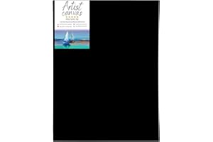 GP TONER Keilrahmen Leinwand Baumwolle Schwarz Leinwände Künstlerbedarf Malen verschiedene Größen Holzleisten 50x70 cm