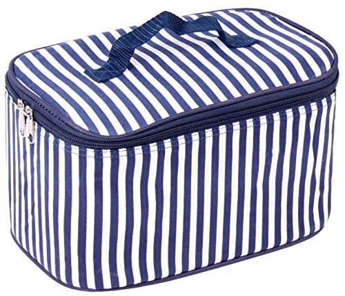 4 Personen Weiden Picknickkorb Picknickkoffer Set mit Decke, Besteck, Wein Gläser, Teller - 6