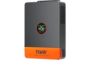 PowMr Single-Phase/Three-Phase Hybrid Wechselrichter 8000W 48V DC zu 230/400V AC, Solar Wechselrichter Eingebauter 180A MPPT Laderegler und 100A AC Ladegerät, Für Bleisäure oder Lithium Batterie