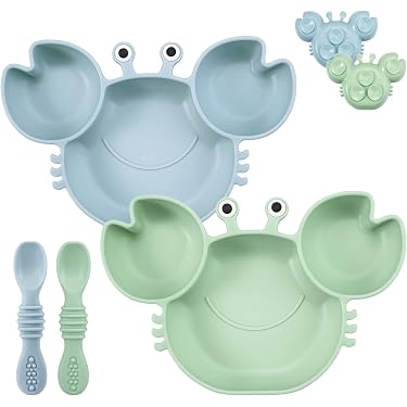 Tnfeeon Set Di 4 Contenitori Per Alimenti Per Neonati In Silicone - 120/180 Ml - BPA Free, Riutilizzabili, Adatti A Microonde E Congelatore - Ideali Per Svezzamento - 3