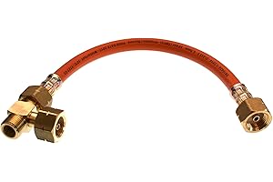 CAMPCOOGA Set zur gleichzeitigen Entnahme aus 2 Propangasflaschen Mehrflaschenanlage Flaschen in Reihe schalten Orange