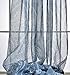Produktbild Seite Bside Sheer Vorhang Elegantes Blumenmuster bedruckt House Behandlung Voile Drapes Modischer Design Rod Taschen für Büro und Schlafzimmer Esszimmer (2 Panels, W 52 x l 213,4 cm, blau), Polyester-Mischgewebe, blau, 52W x 84L Inch, 2 Panels