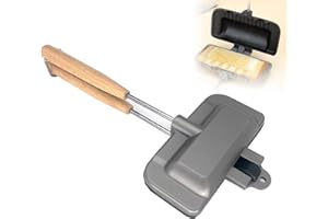 KYAOAYO Doppelseitige Sandwich-Backform, abnehmbare Sandwich-Maker-Form aus Aluminiumlegierung, Antihaft-Bratpfanne für Herd, Frühstücks-Panini-Press-Grillpfanne Frittatas, Toast, Camp-Küchenwerkzeug