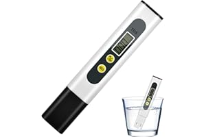 ALFFREUDE Tester TDS&EC 3 in 1, Test Dureté de l'eau, Test eau aquarium, Test eau potable 0-9990 PPM pour Les Aquariums, Piscines, Étangs et Eau Potabl