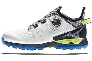 Mizuno Scarpe da golf impermeabili da uomo Wave Hazard Pro Boa in pelle senza spillo
