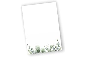 ZARTBESAITET.COM SCHÖNE PRODUKTE AUS PAPIER Papel de carta de invierno DIN A4 (20, eucalipto invernal)